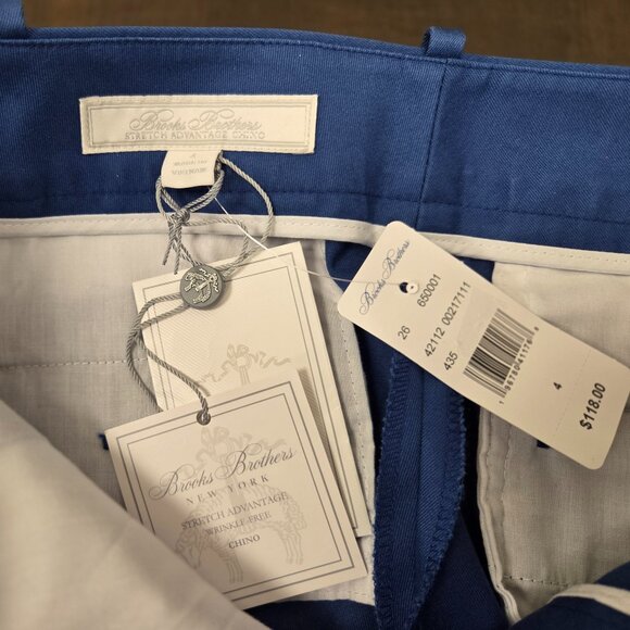Brooks Brothers Stretch Advantage Chino, Blue, Size 4 - Picture 4 of 6